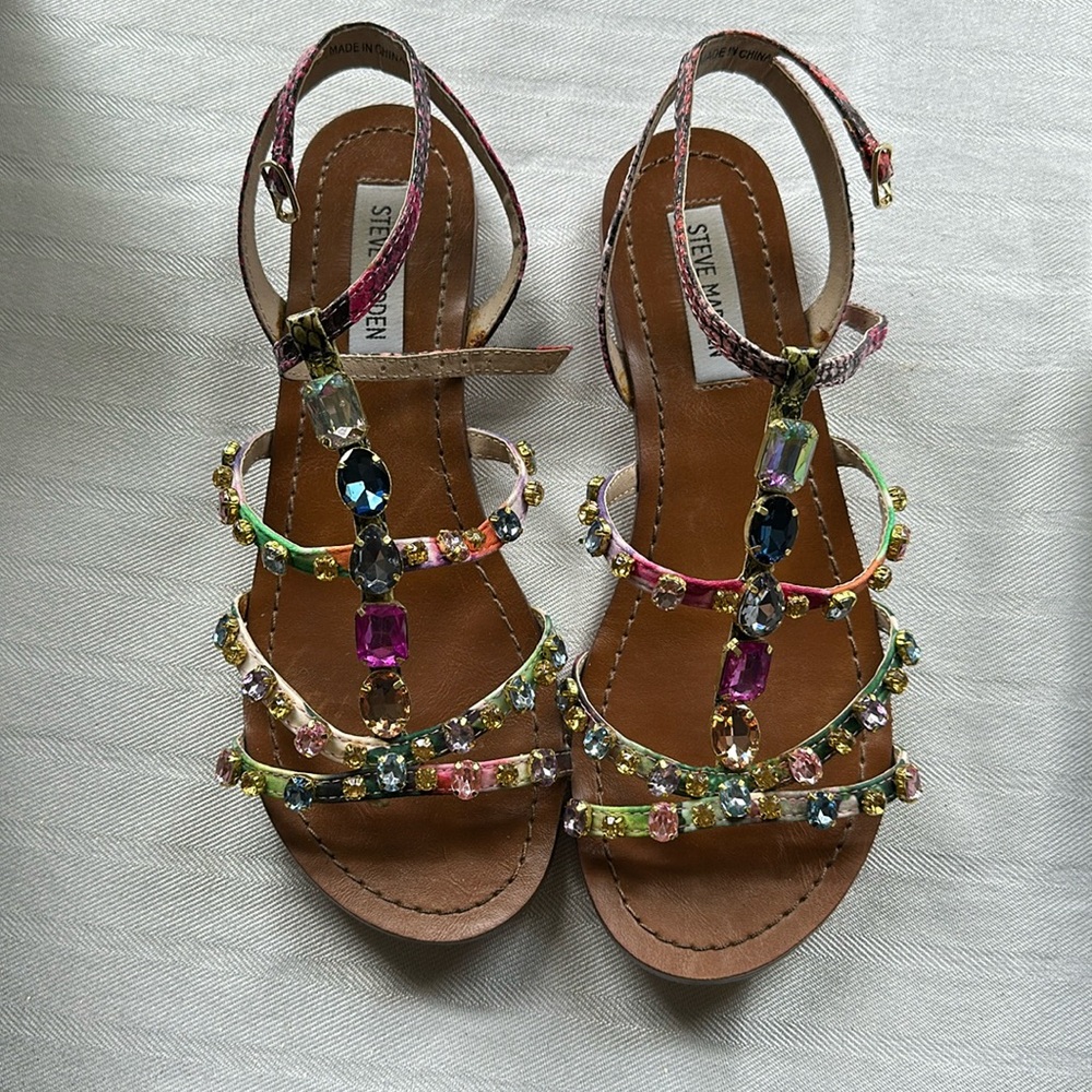 Steve Madden Multi Color Stone Sandal